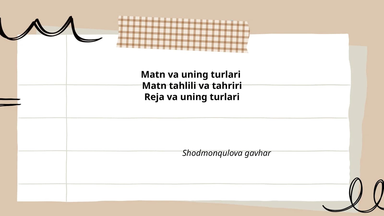 Matn va uning turlari