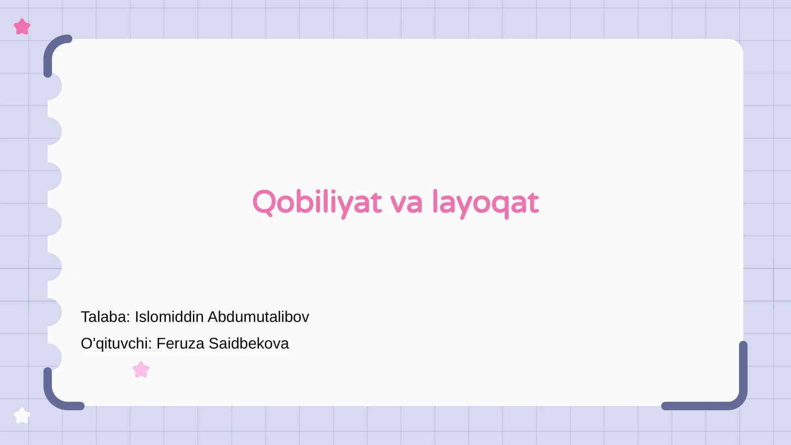 Qobiliyat va layoqat