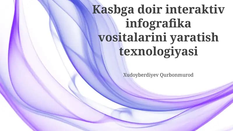 Interaktiv Infografika Vositalarini Yaratish Texnologiyasi