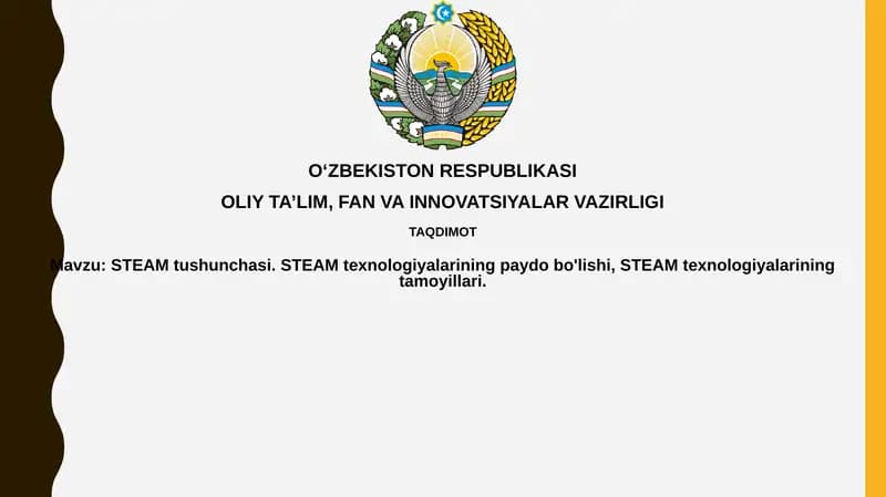 STEAM tushunchasi