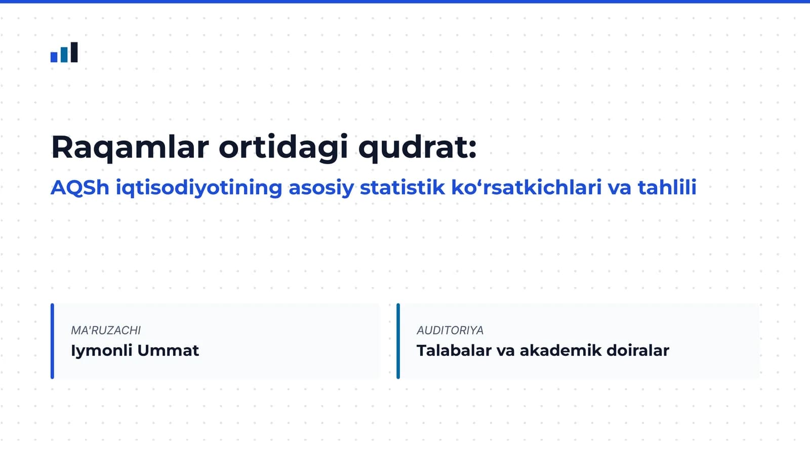 Raqamlar ortidagi qudrat: AQSh iqtisodiyotining asosiy statistik koʻrsatkichlari va tahlili