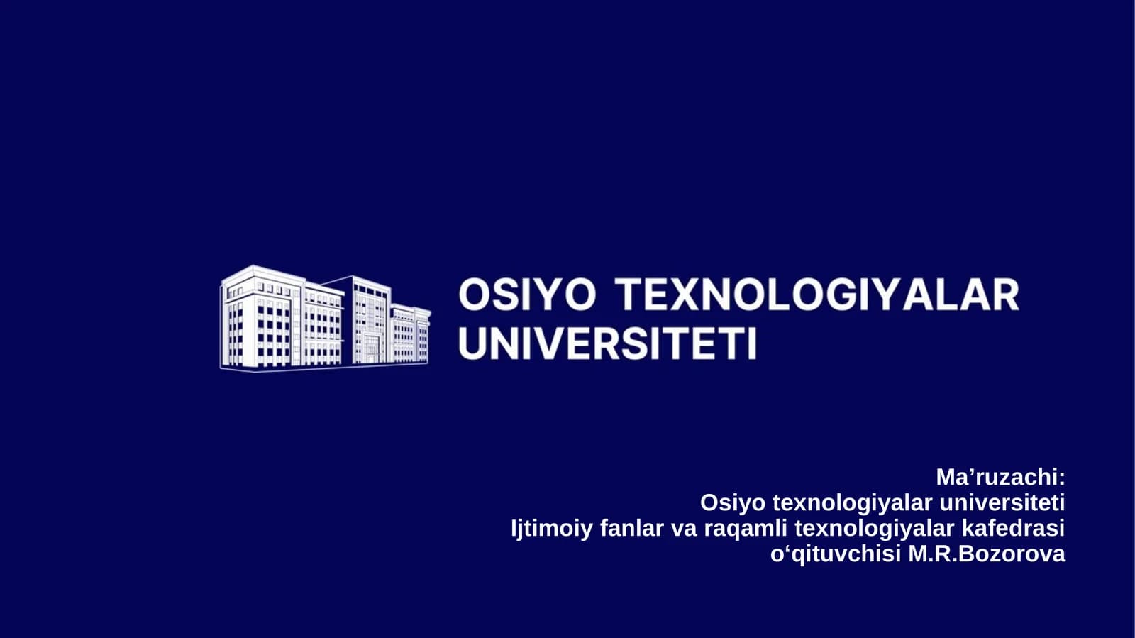Axborot texnologiyalarini kasbiy faoliyatda qo‘llanilishi fanining predmeti