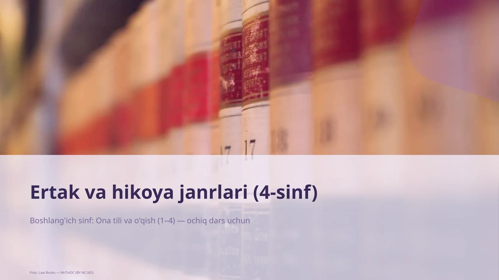 Ertak va hikoya janrlari (4-sinf)