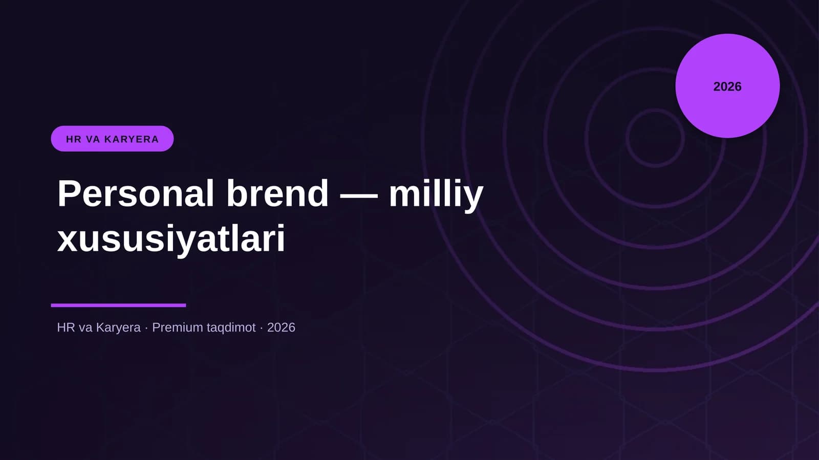 Personal brend — milliy xususiyatlari