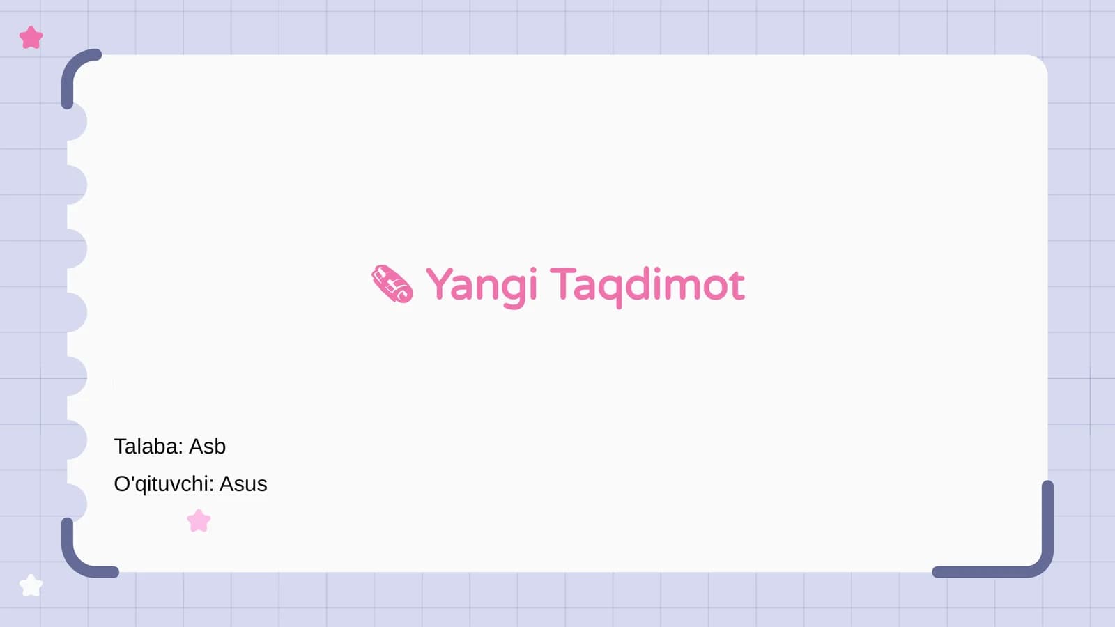 Yangi Taqdimot