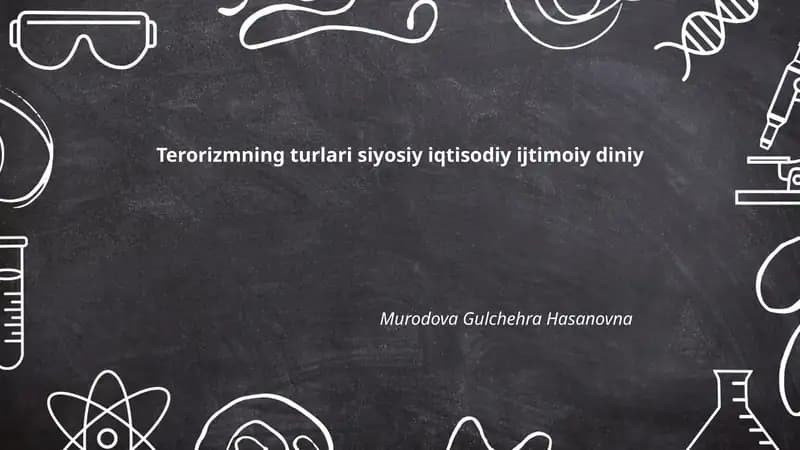 Terorizmning turlari siyosiy iqtisodiy ijtimoiy diniy