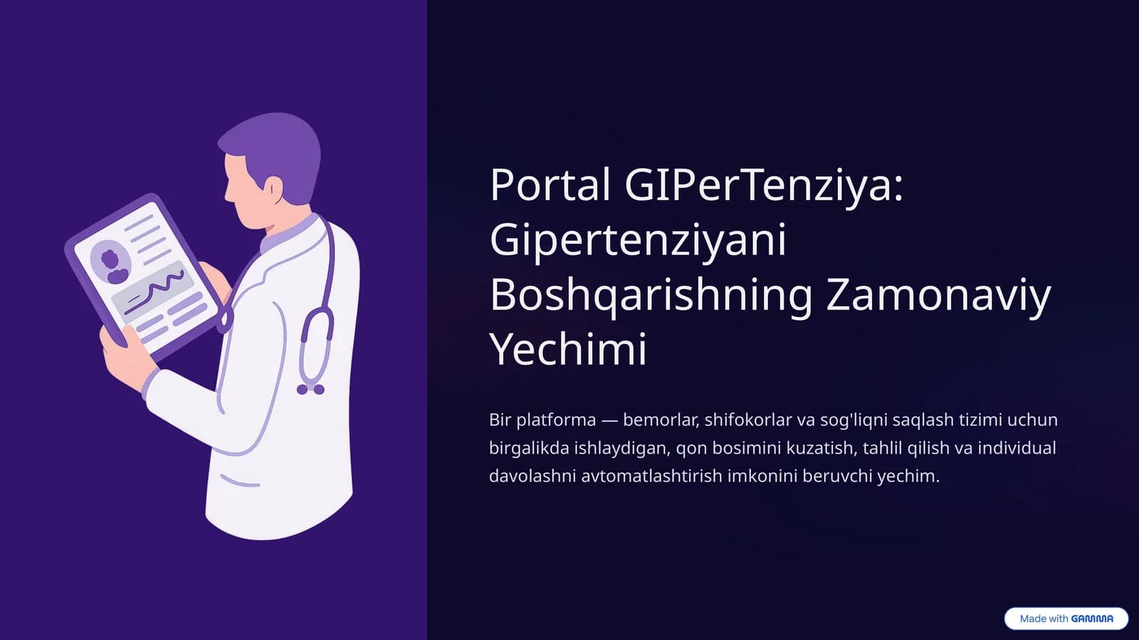 Portal GIPerTenziya: Gipertenziyani Boshqarishning Zamonaviy Yechimi