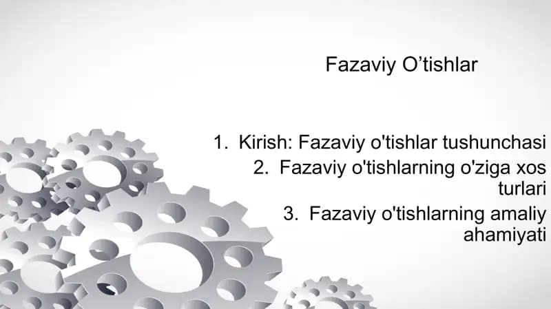 Fazaviy O’tishlar