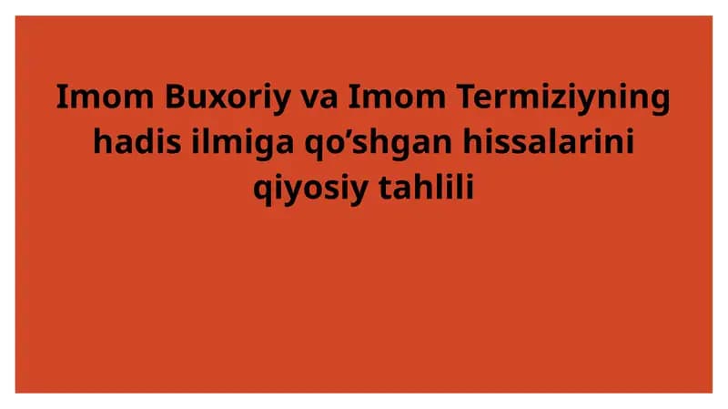 Imom Buxoriy