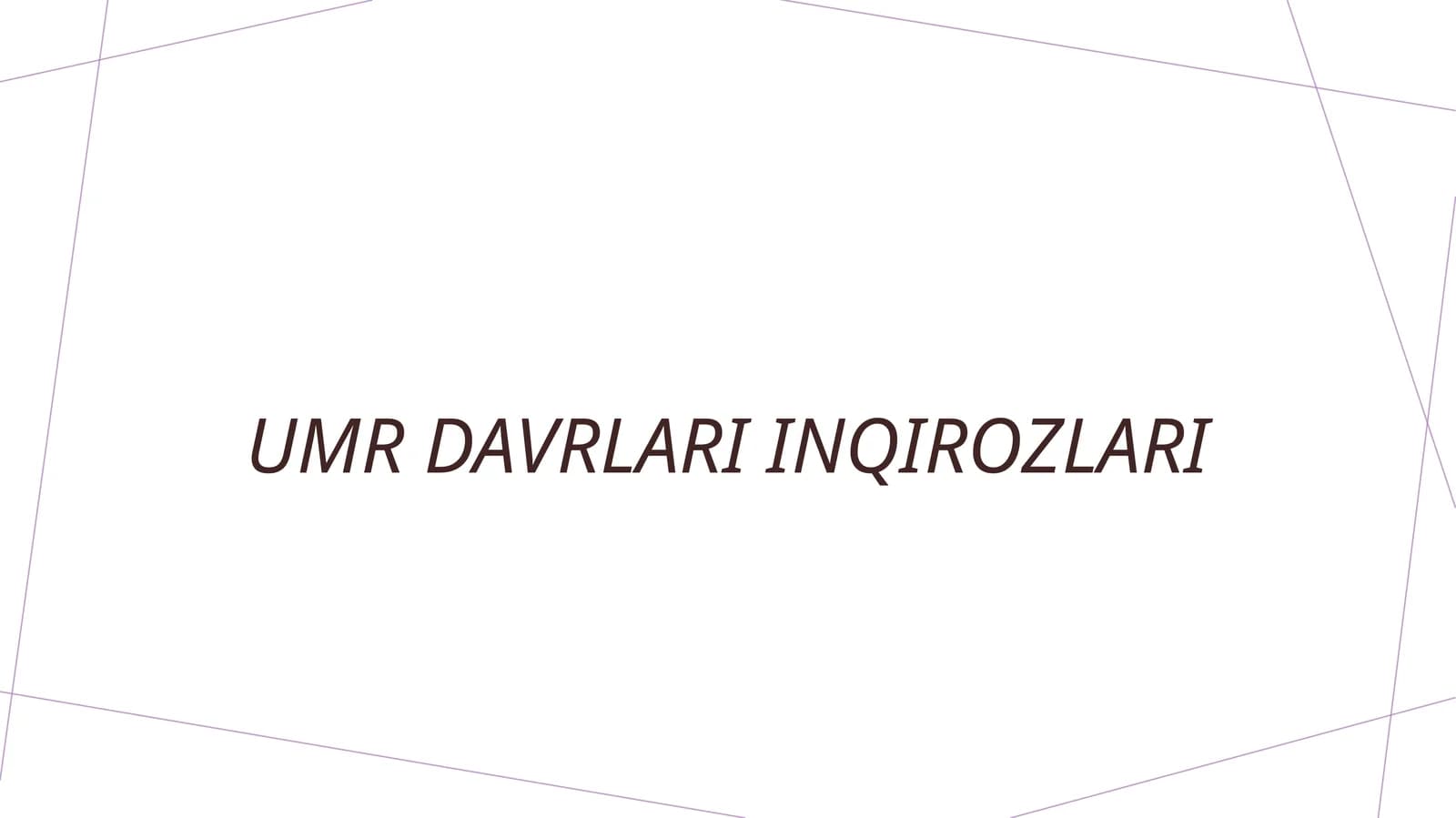 Umr davrlari inqirozlari