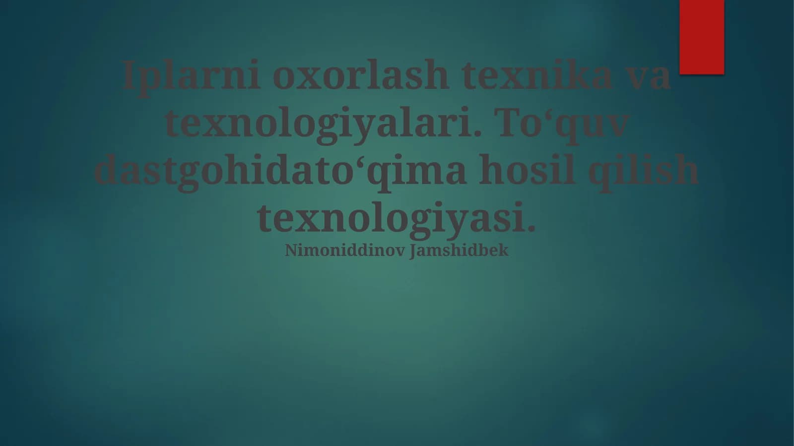 Ipning to'qish dastgohidagi harakati