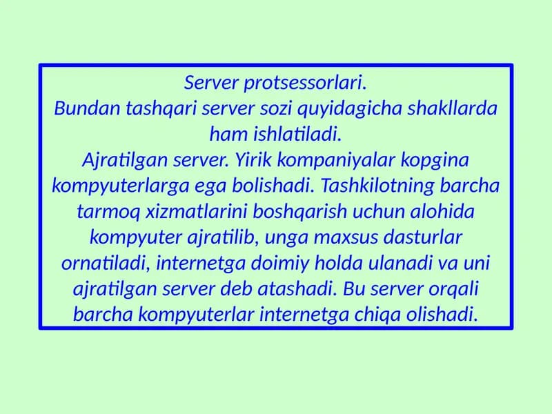 Server protsessorlari