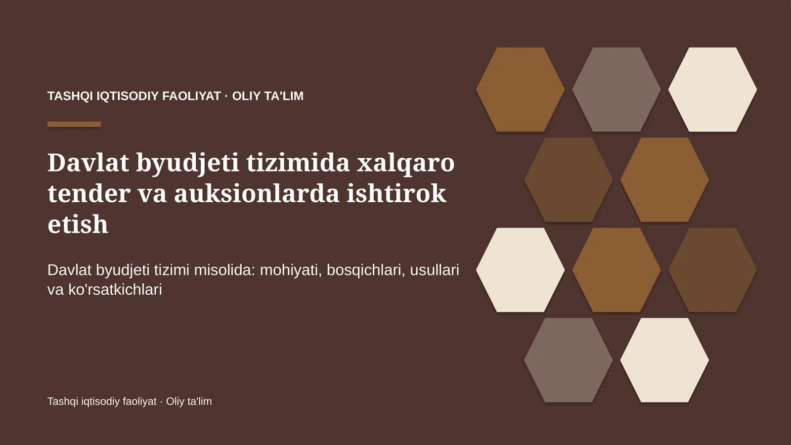 Xalqaro tender va auksionlarda ishtirok etish: mohiyati