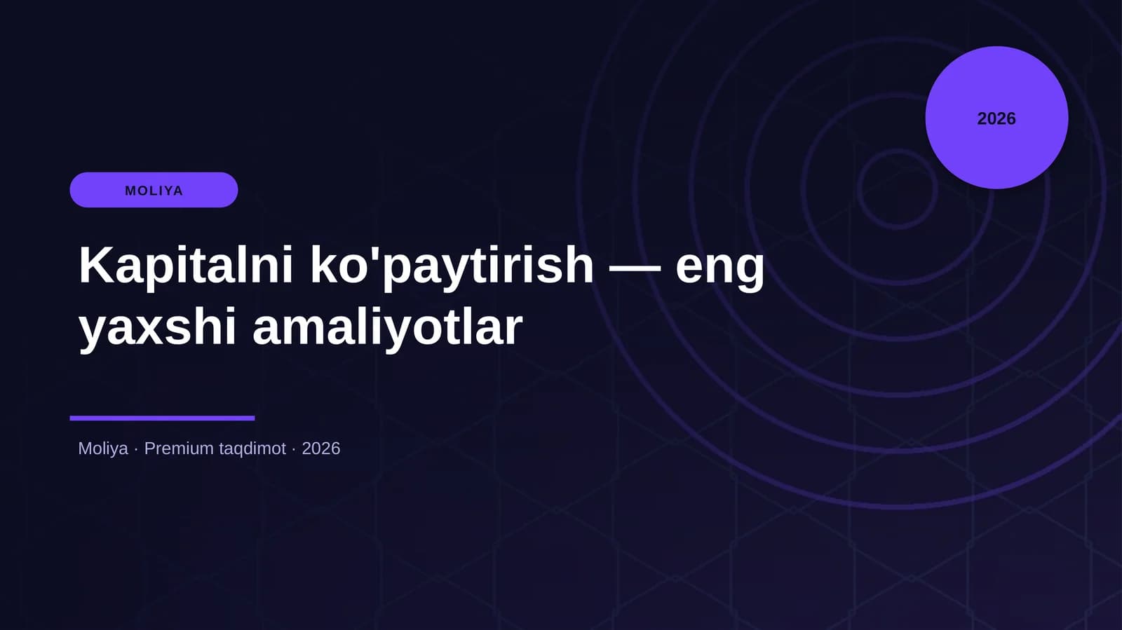 Kapitalni ko'paytirish — eng yaxshi amaliyotlar