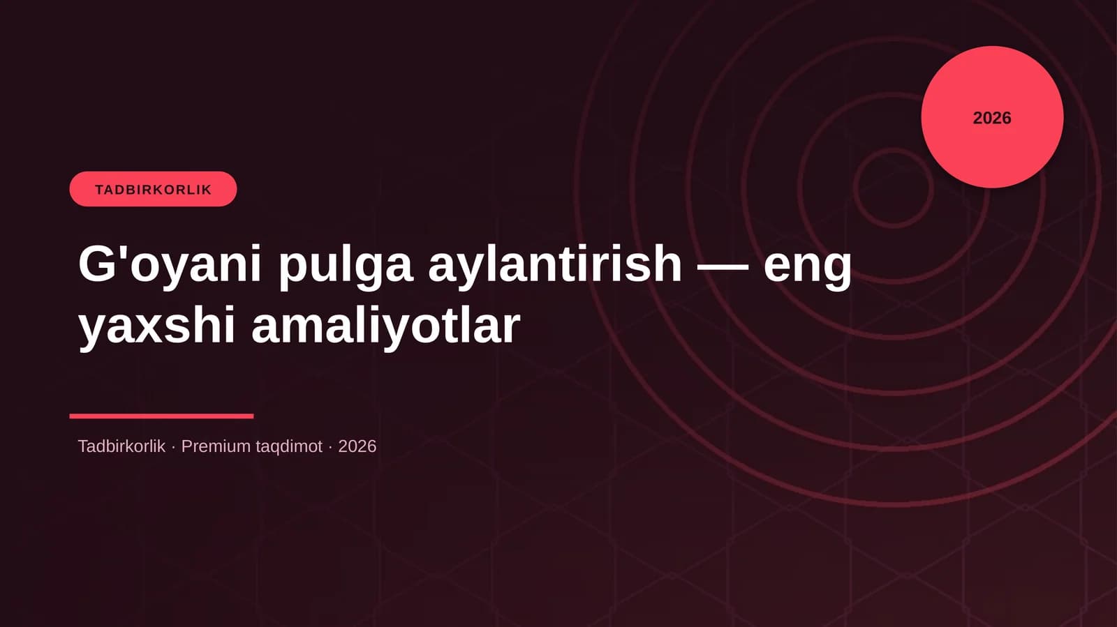G'oyani pulga aylantirish — eng yaxshi amaliyotlar