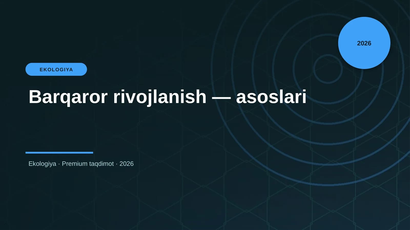 Barqaror rivojlanish — asoslari