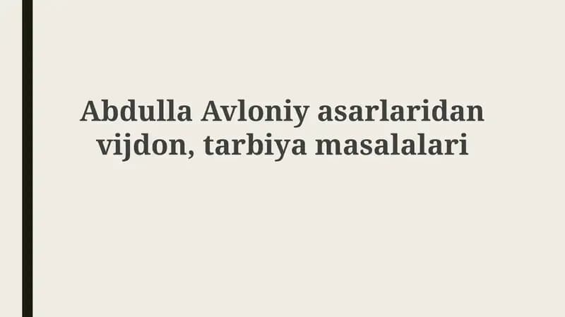 Ta'lim va tarbiyaning ahamiyati