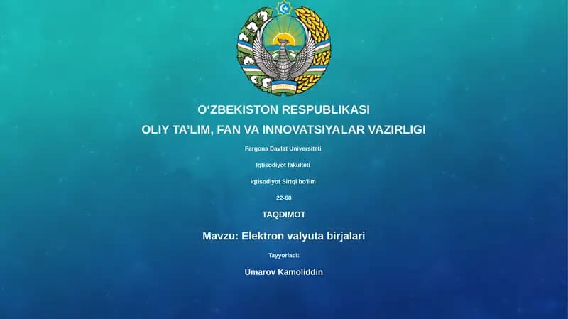 Elektron valyuta birjalari