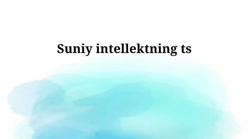 Sun'iy intellektning tarixi