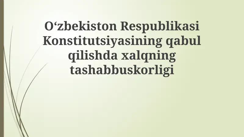 Xalq Tashabbusi va Konstitutsiyaviy Islohotlar