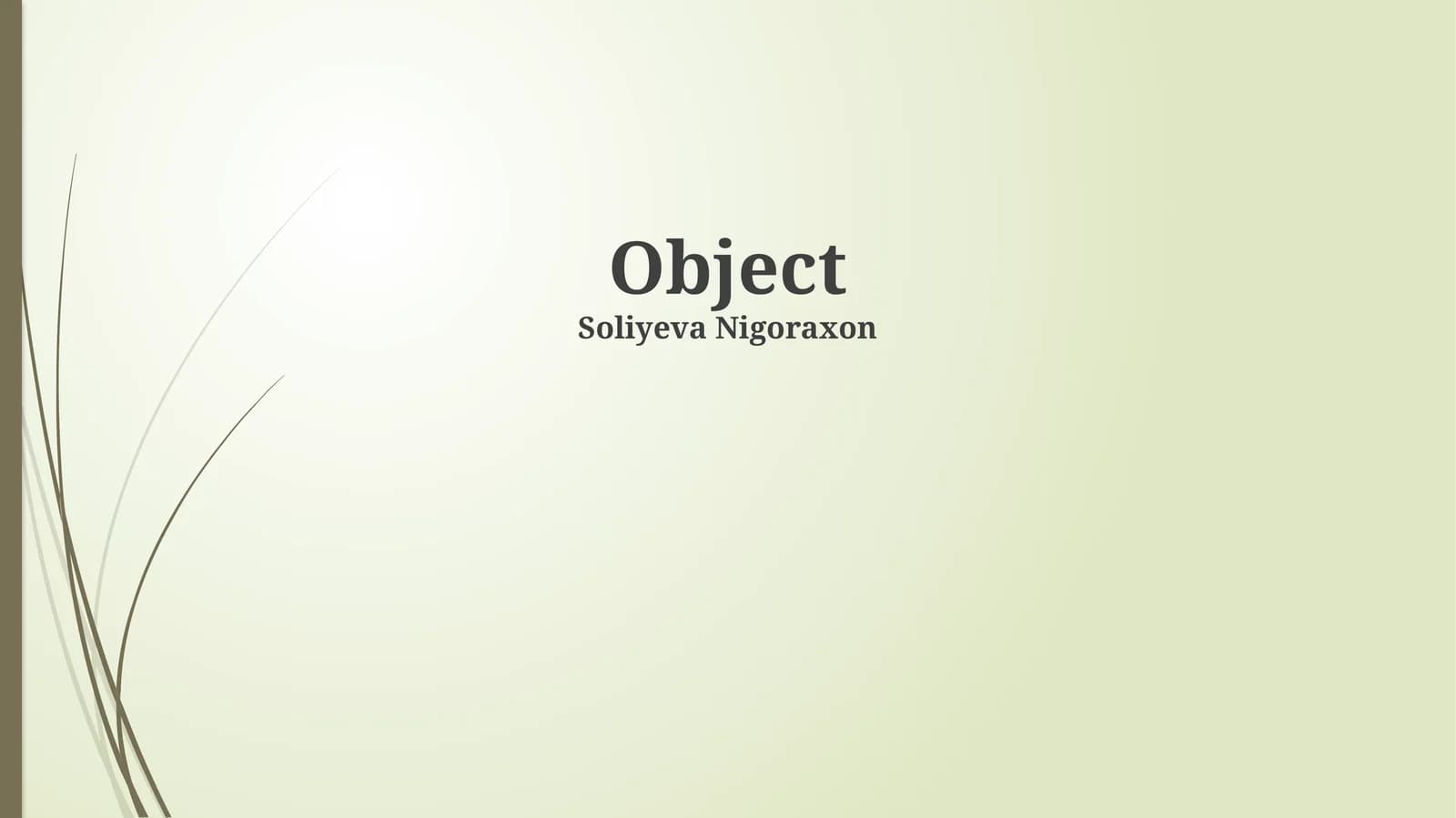 Object
