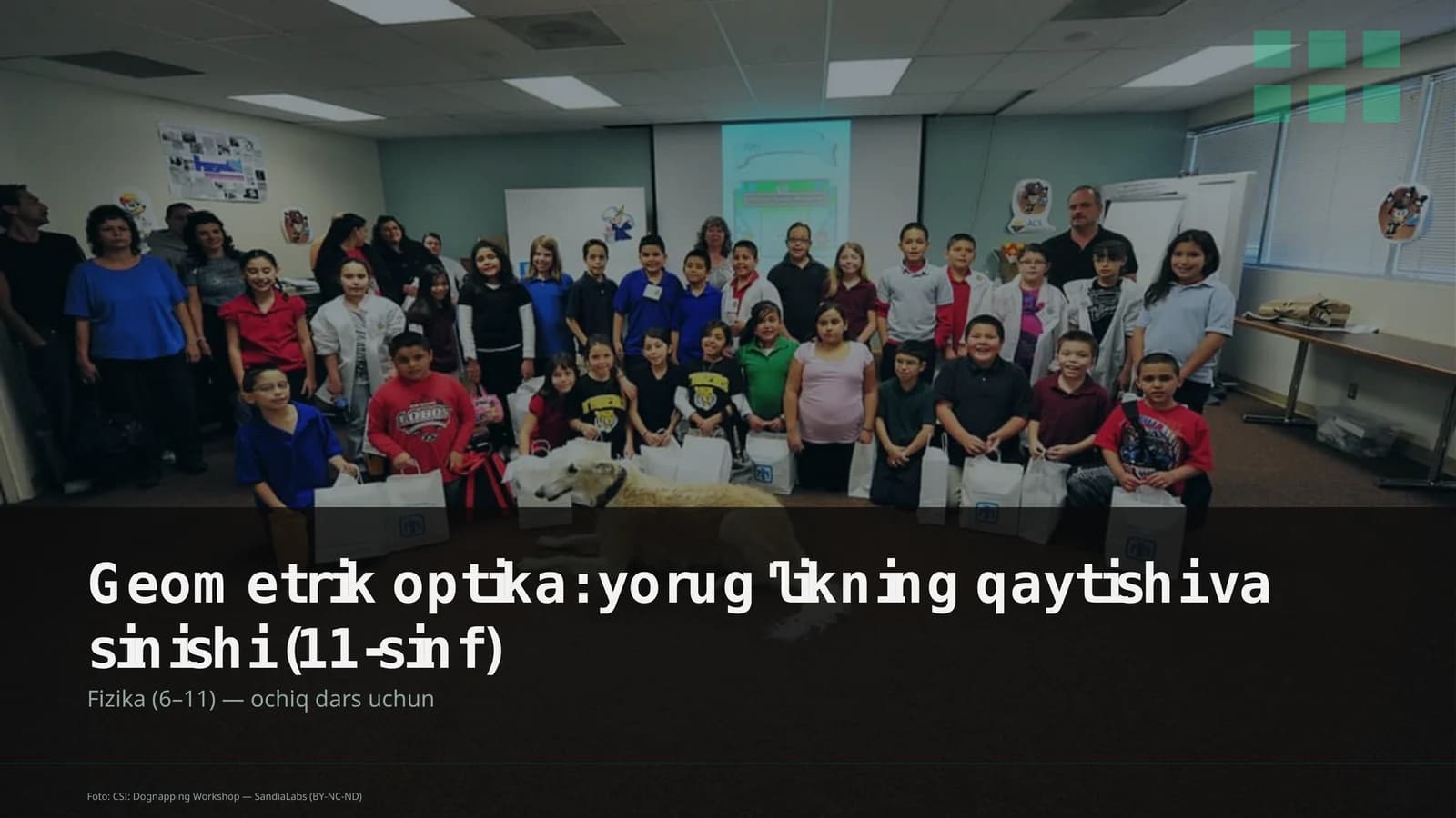 Geometrik optika: yorug'likning qaytishi va sinishi (11-sinf)