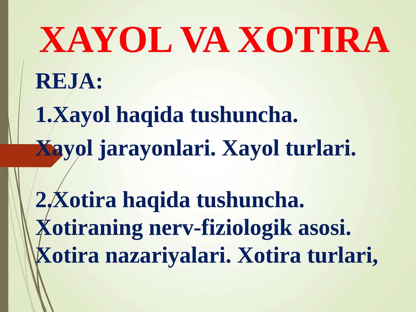 XAYOL VA XOTIRA