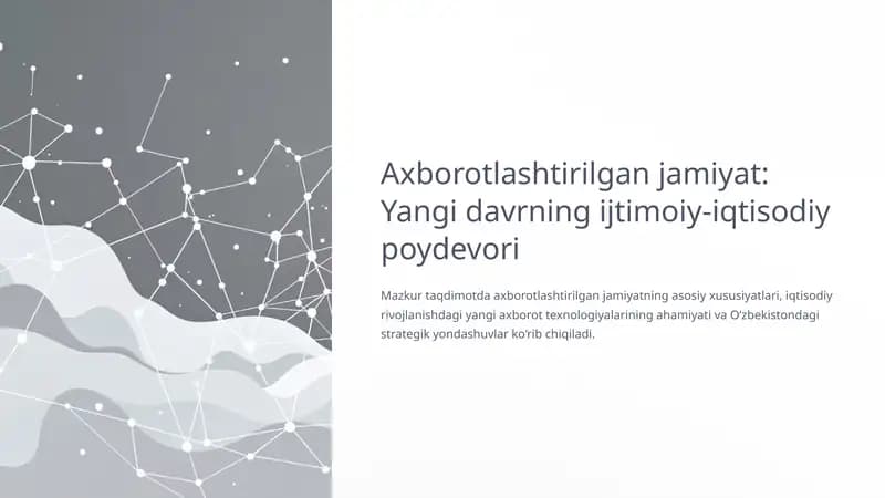 Axborotlashtirilgan jamiyat
