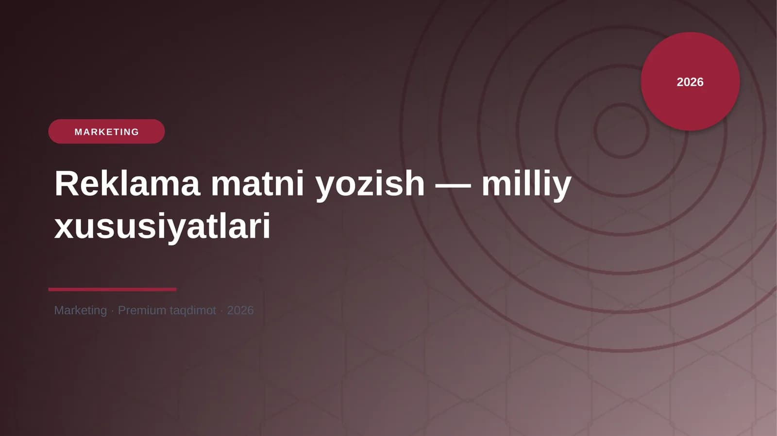 Reklama matni yozish — milliy xususiyatlari