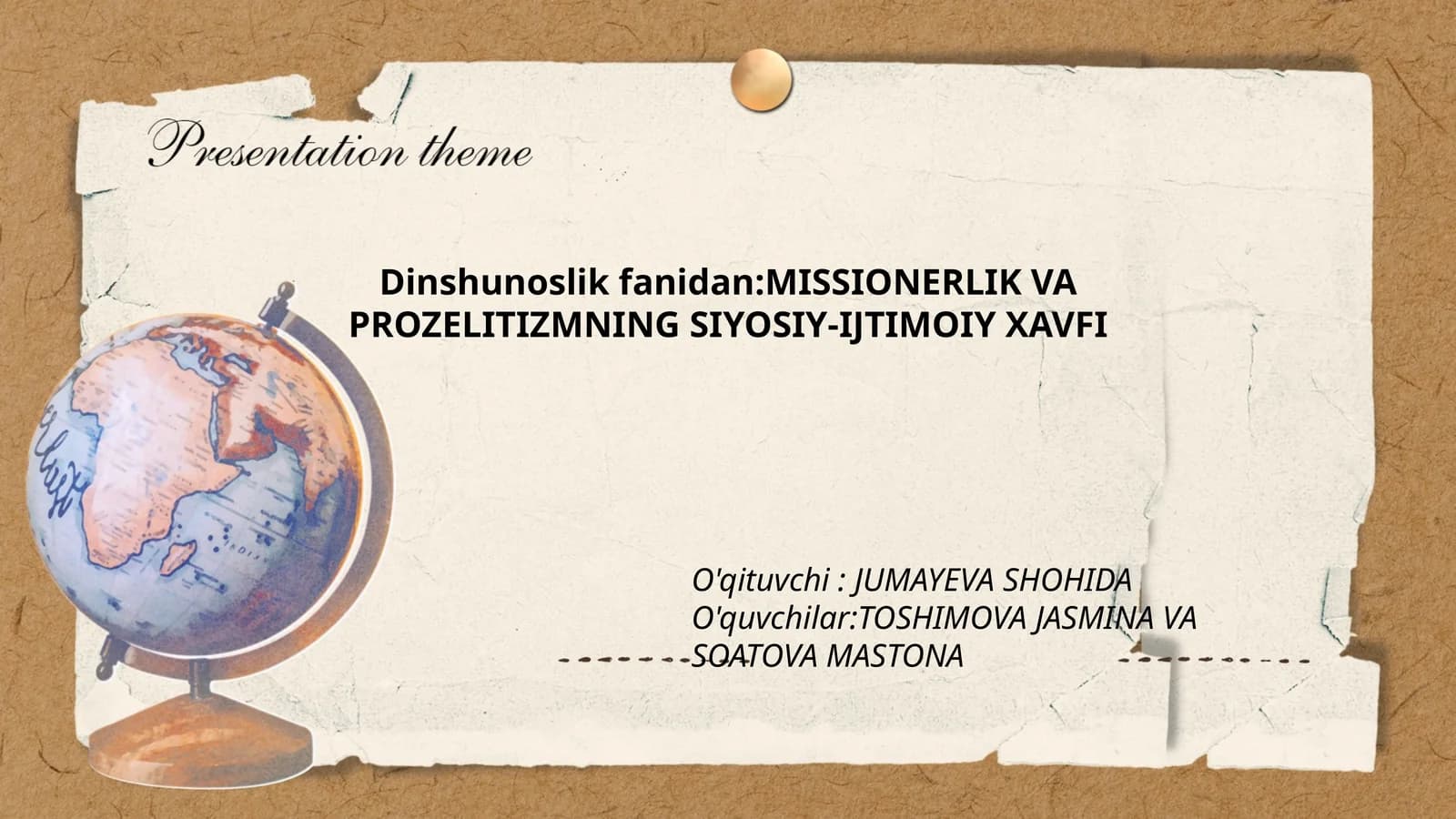 Missionerlik va prozelitizmning siyosiy-ijtimoiy xavf tushunchasi