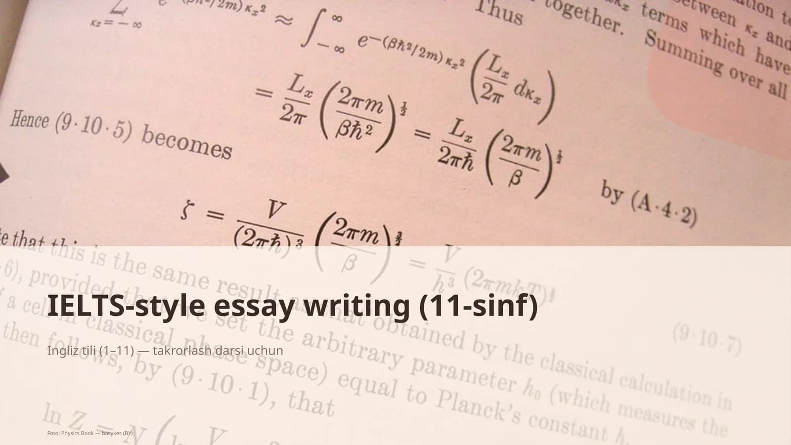 IELTS-style essay writing (11-sinf)