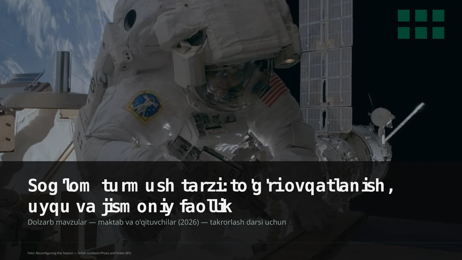 Dolzarb mavzular — maktab va o'qituvchilar (2026) — takrorlash darsi uchun