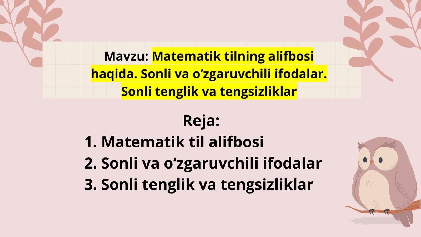 Matematik til alifbosi
