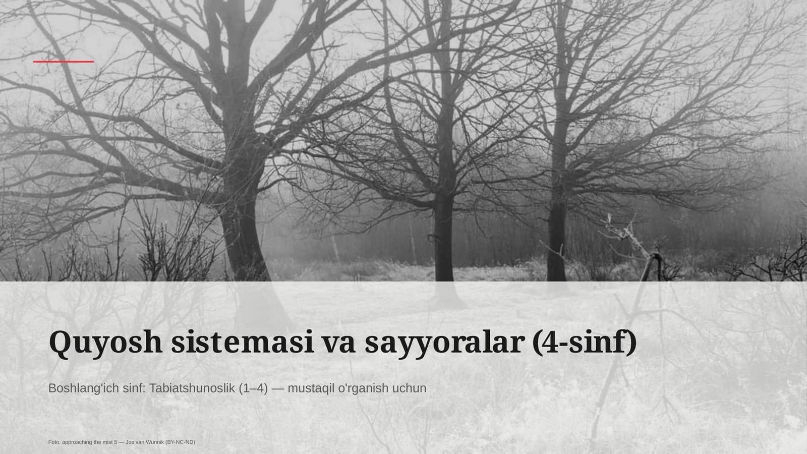 Quyosh sistemasi va sayyoralar (4-sinf)