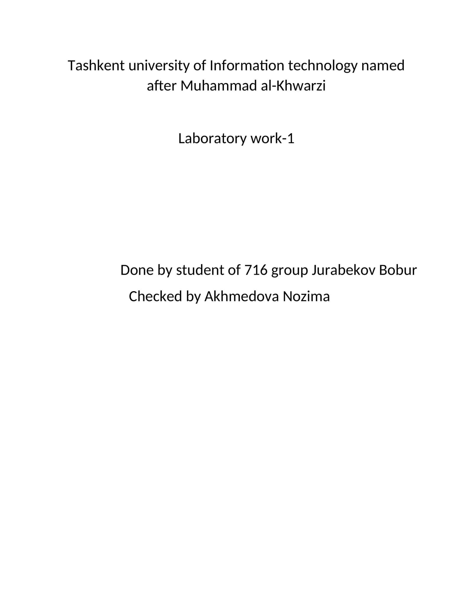 Laboratory work-1