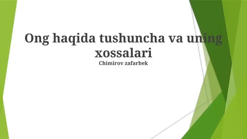 Asal ta'rifi va uning xossalari