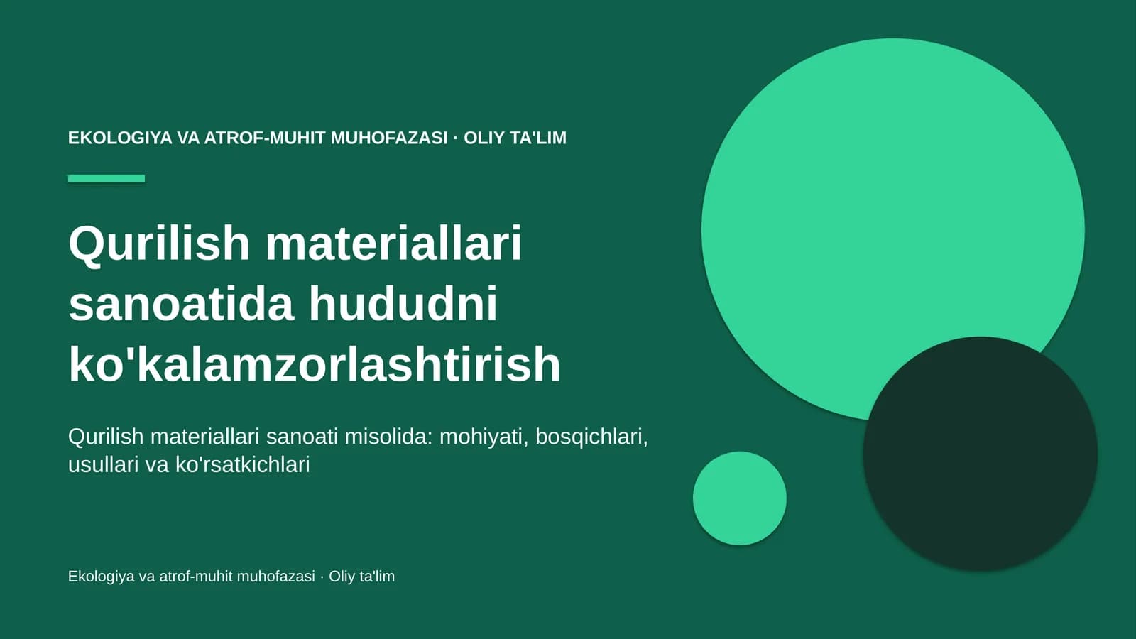 qurilish materiallari sanoatida hududni ko'kalamzorlashtirish 3067