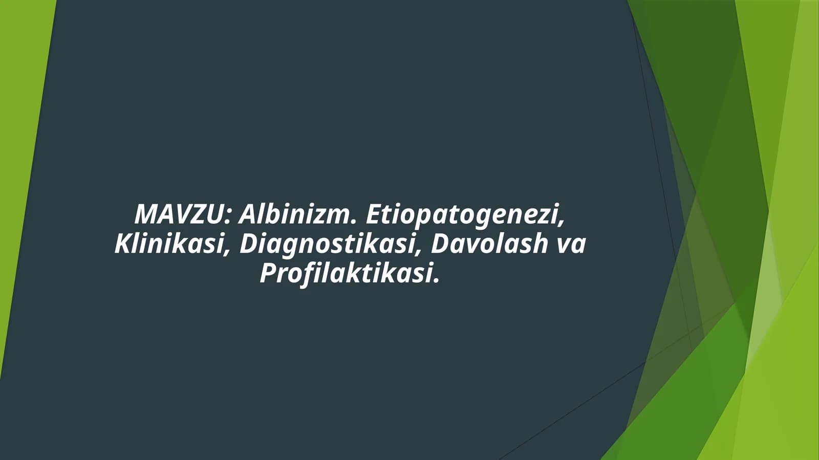 Albinizm