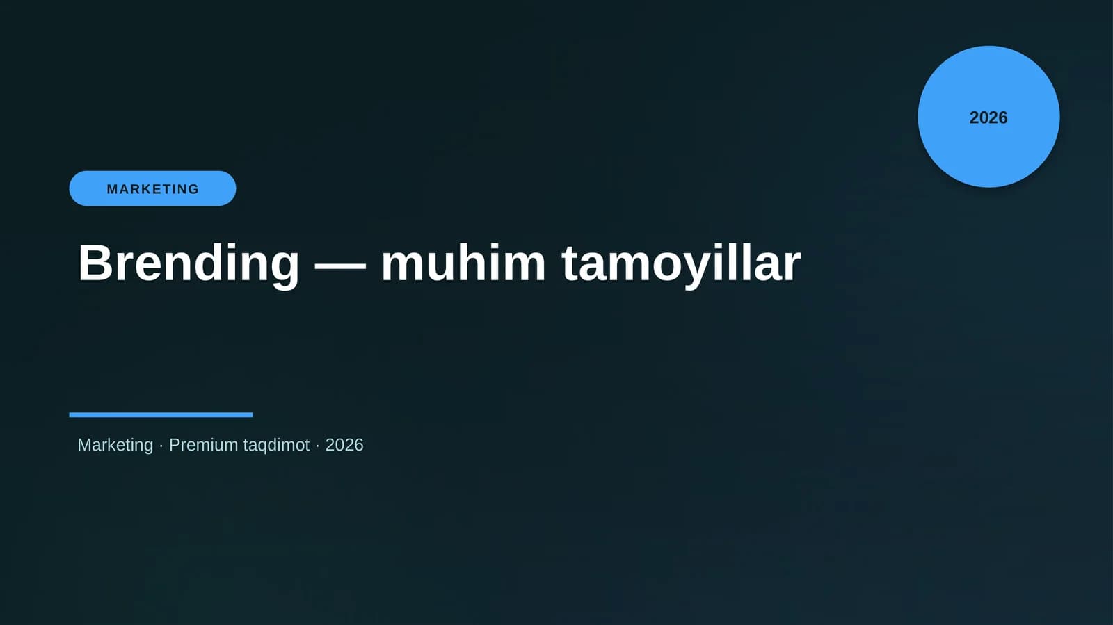 Brending — muhim tamoyillar