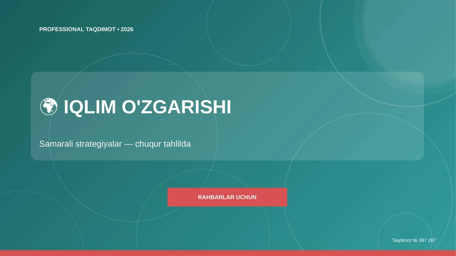 IQLIM O'ZGARISHI