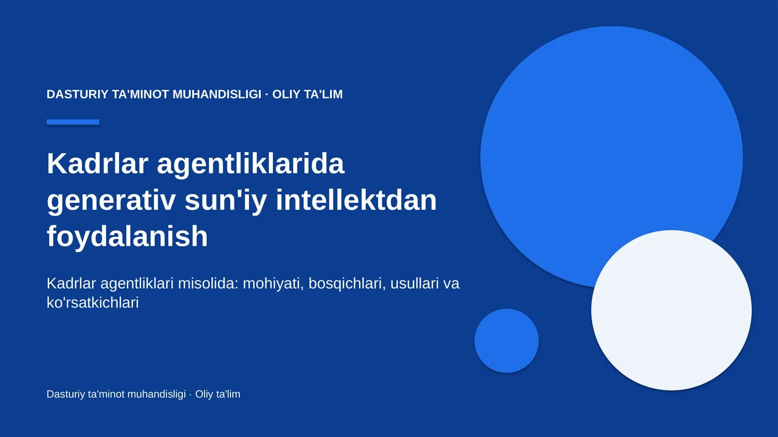 Kadrlar agentliklarida generativ sun'iy intellektdan foydalanish