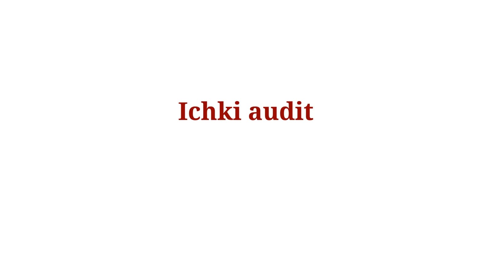 Ichkiaudit
