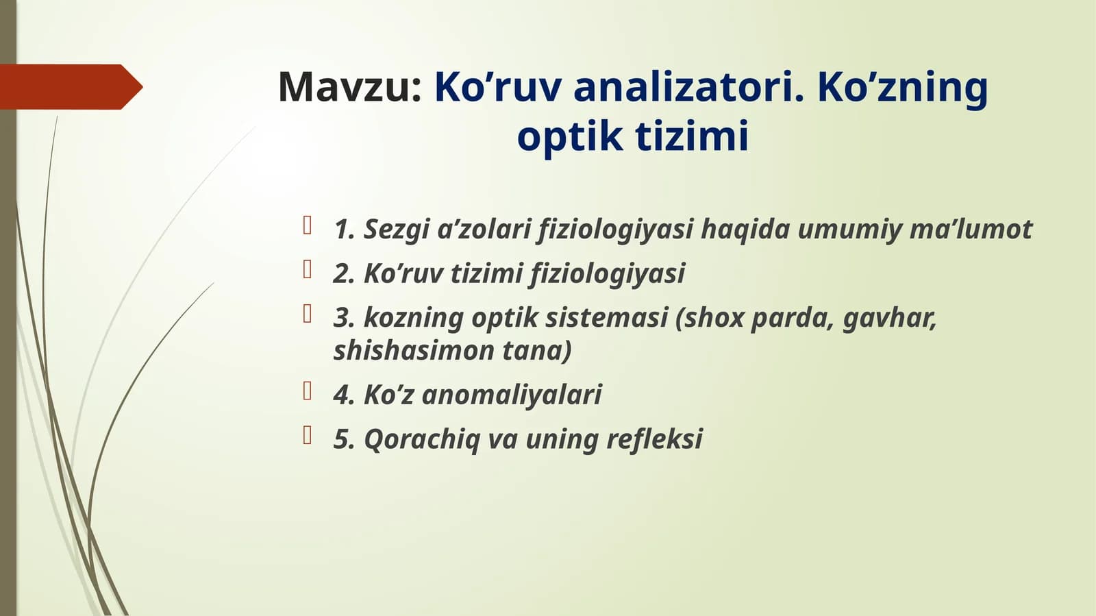 koʻz fiziologiyasi