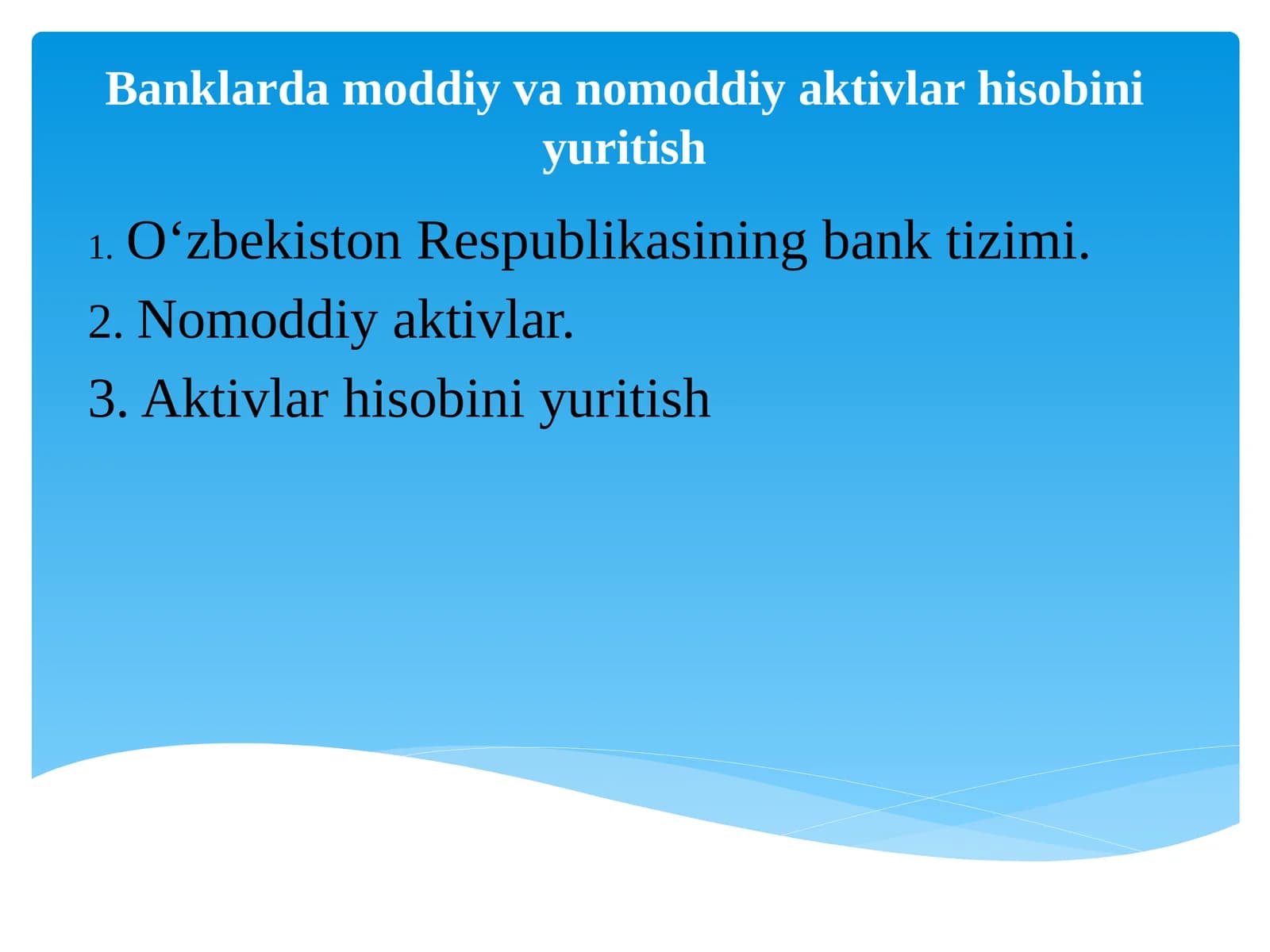 O‘zbekiston Respublikasi Bank tizimi