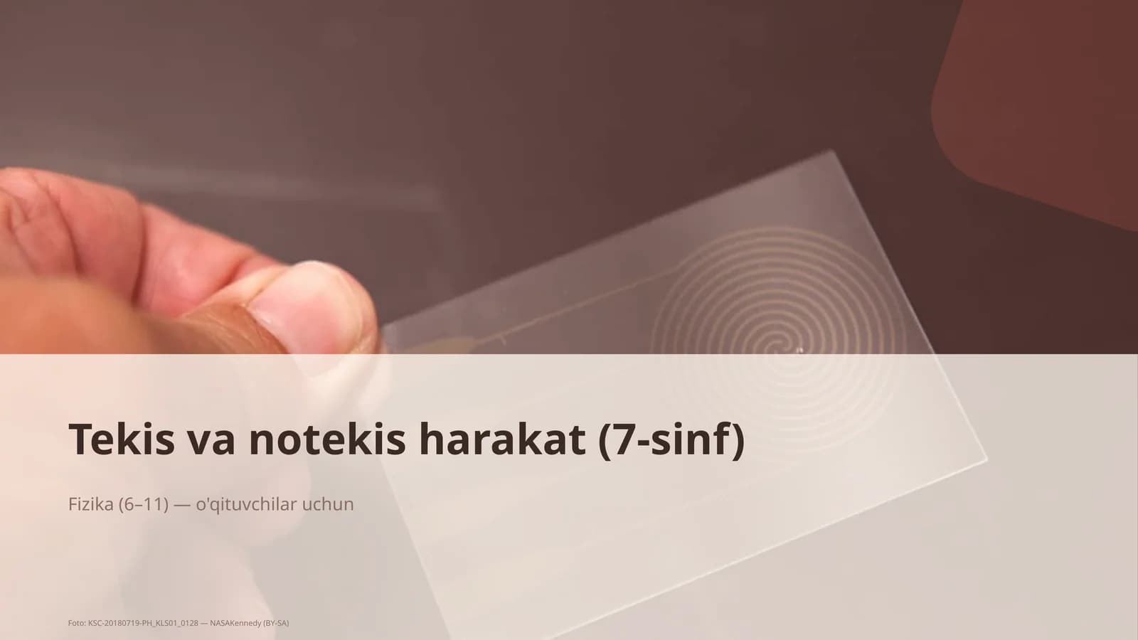 Tekis va notekis harakat (7-sinf)