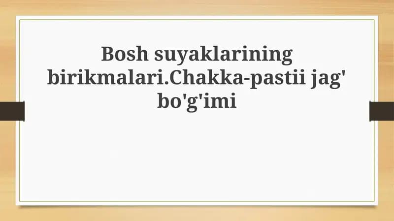 Bosh suyagi choklari