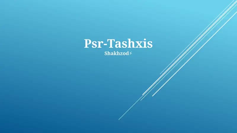 Psr-Tashxis