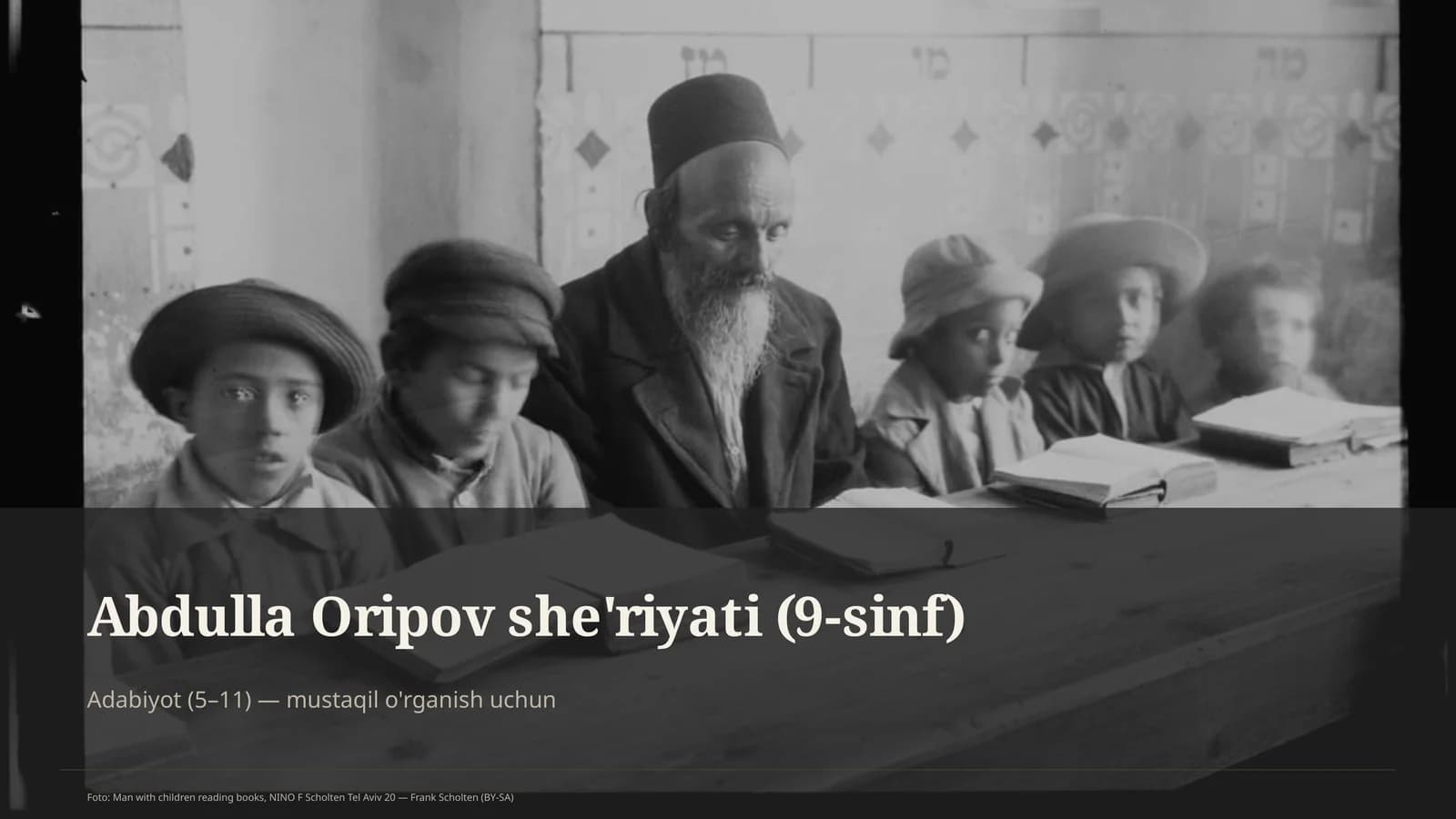 Abdulla Oripov she'riyati (9-sinf)