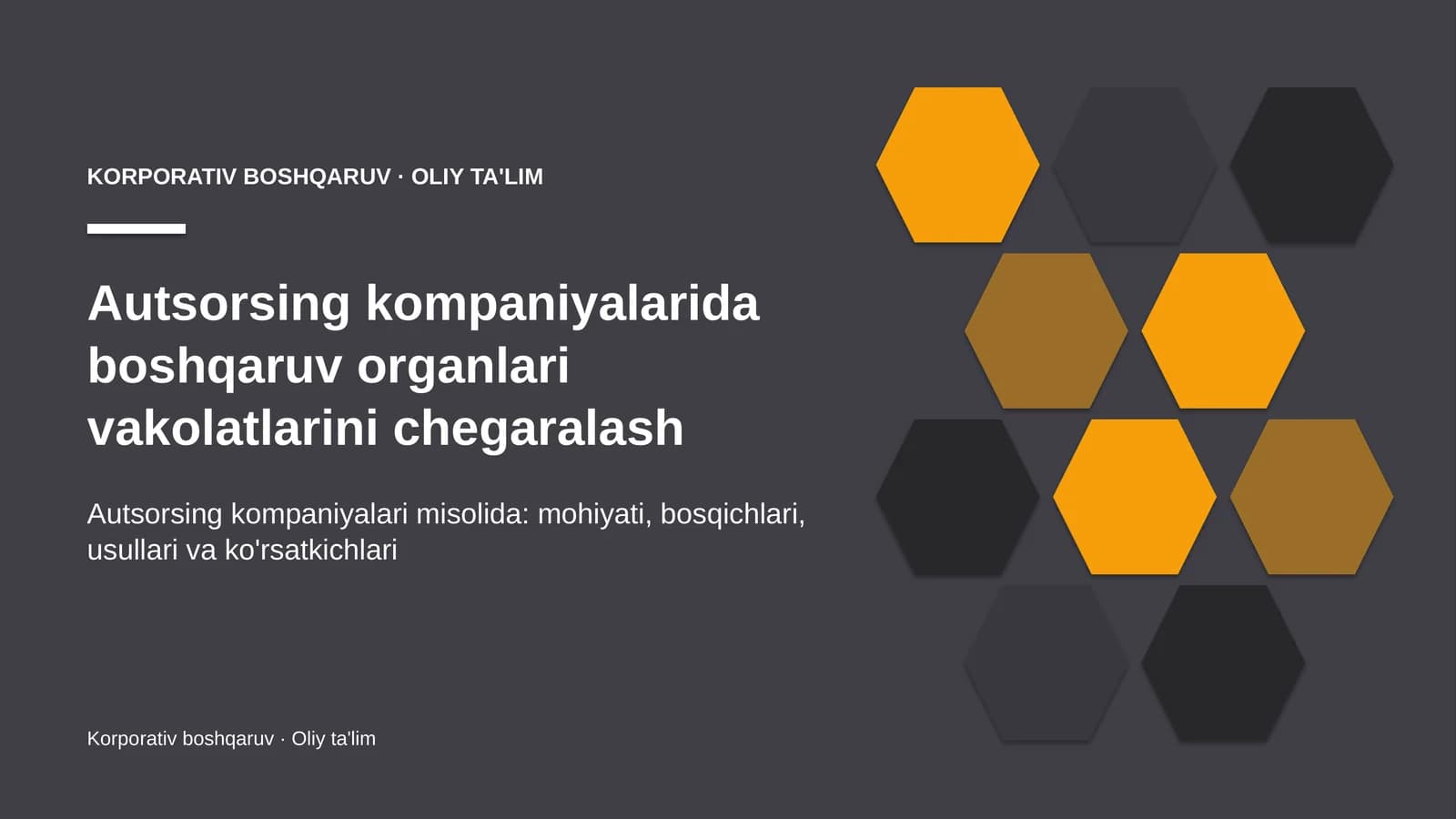 autsorsing kompaniyalarida boshqaruv organlari vakolatlarini chegaralash 9550