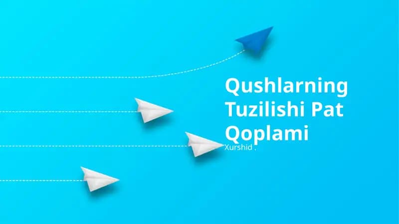 Qushlarning Tuzilishi Pat Qoplami
